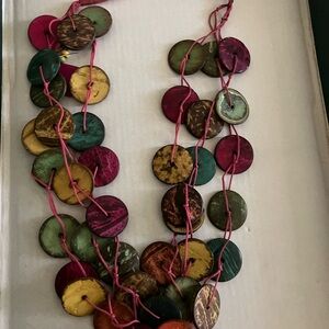 Multicolor Disc Necklace